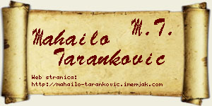 Mahailo Taranković vizit kartica